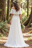 Abito da sposa in tulle lungo a fila avorio a tracolla scoperta