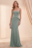 Abito Maxi Sweetheart Eucalyptus Mermaid con perline