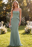 Abito Maxi Sweetheart Eucalyptus Mermaid con perline
