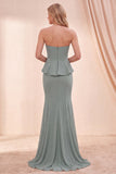 Abito Maxi Sweetheart Eucalyptus Mermaid con perline