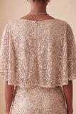 Bodycon rosa scintillante con collo tondo paillettes arricciati Vestito corto di cocktail con fascia