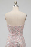 Blush Bodycon Paillett Arricciati Abito corto di cocktail