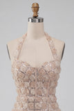 Abito di ritorno a casa corto bodycon collo a neve con scollo a botte e paillettes