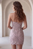Bodysense spalline perle arricciate per vestito corto da ritorno a casa con perline