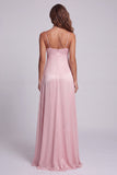 Abito elegante a spalline rosa chiaro A Long Formal