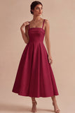 Abito da fidanzamento Midi elegante a linea bianca a linea A