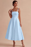 Abito da fidanzamento Midi elegante a linea bianca a linea A