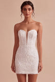 Abito da sposa Sweetheart White Floral Bodycon