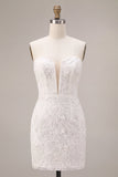 Abito da sposa Sweetheart White Floral Bodycon