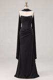 Vestito da damigella lunga con corsetto senza stelle Sirena Sage e pizzo sulla schiena