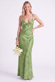 Sirena Narciso Fiore con spalline spaghetti Abito lungo da damigella