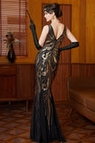 Abito vintage lungo lunga e vintage di Il Gran Gatsby anni '20