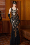 Abito vintage lungo lunga e vintage di Il Gran Gatsby anni '20