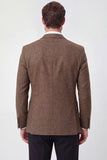 Blazer da cerimonia da uomo con petto singolo con bavero con bavero con tacca