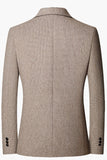 Blazer da cerimonia da uomo con petto singolo con bavero con bavero con tacca
