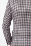 Blazer da uomo con risvolto dentellato doppiopetto nero