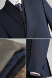 Completi da cerimonia da uomo con uno scialle blu navy a due pezzi