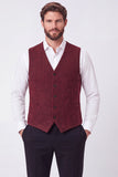Gilet marrone da uomo a petto singolo