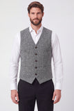 Gilet marrone da uomo a petto singolo
