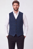 Gilet marrone da uomo a petto singolo