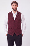 Gilet da uomo verde Army Single Breasted Single Petch con bavero