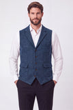 Gilet da uomo verde Army Single Breasted Single Petch con bavero