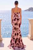 Corsetto rosa rosso con spalline rassegnata Maxi con fessura