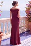 Champagne Paillettes maniche a cappello sirena abito lungo elegante con fessura