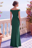 Champagne Paillettes maniche a cappello sirena abito lungo elegante con fessura