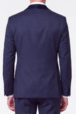 Completi da cerimonia da uomo in 3 pezzi blu scuro con petto singolo a petto singolo