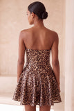 Glam Leopard Sequin Walkless Jacketless & Flare Mini Homecoming Dress