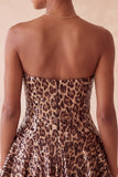 Glam Leopard Sequin Walkless Jacketless & Flare Mini Homecoming Dress