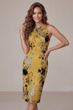 Abito da sposa midi floreale Giallo di Sposa