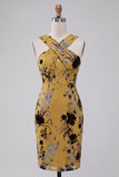 Abito da sposa midi floreale Giallo di Sposa