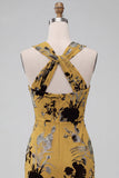 Abito da sposa midi floreale Giallo di Sposa