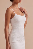 Vestito Mini Bianco Piccolo Bodycon Bodycon Bodycon Floreale Jacquard