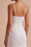 Vestito Mini Bianco Piccolo Bodycon Bodycon Bodycon Floreale Jacquard