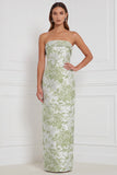 Abito da damigella lunga senza spalline Swear floreale Swear con fiocco
