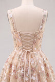 Abito corto di ritorno a casa A-Line Loveheart con paillettes
