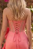 Corsetto corto cornice cocktail con fiocco laterale