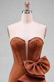 Corsetto corto cornice cocktail con fiocco laterale