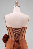 Corsetto corto cornice cocktail con fiocco laterale