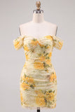 Vestito di cocktail con Bodycon con perline a flore di narciso