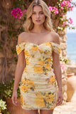 Vestito di cocktail con Bodycon con perline a flore di narciso