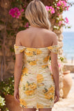 Vestito di cocktail con Bodycon con perline a flore di narciso