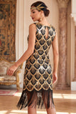 Vestiti Vintage con Frangie Anni '20 con Paillettes Vintage