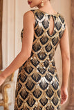 Vestiti Vintage con Frangie Anni '20 con Paillettes Vintage