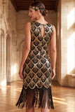Vestiti Vintage con Frangie Anni '20 con Paillettes Vintage
