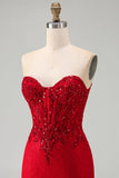 Corsetto corto di perline con corto bodycon spalline e pizzo