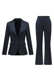 Grigio Rosa Risvolto A Punta Raso Slim Fit Abiti Da Donna
